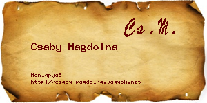 Csaby Magdolna névjegykártya