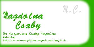 magdolna csaby business card